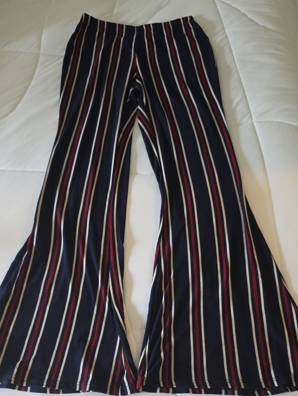 Buttery Soft Striped Bell Bottom Pants